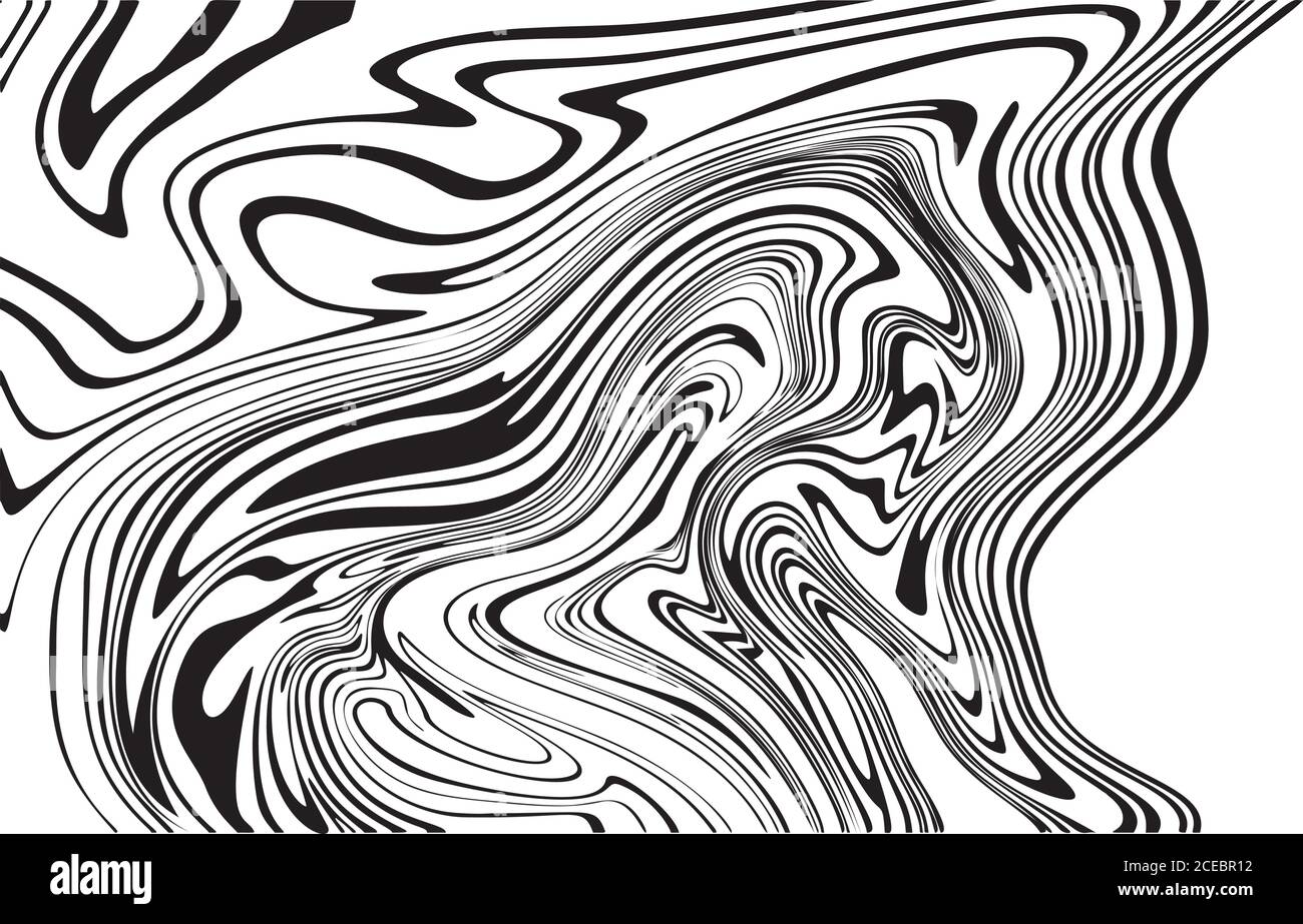 Vector abstract background black stripes zebra print effect on white