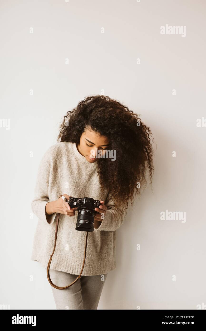 Photo cheerful cute lady hi-res stock photography and images - Alamy