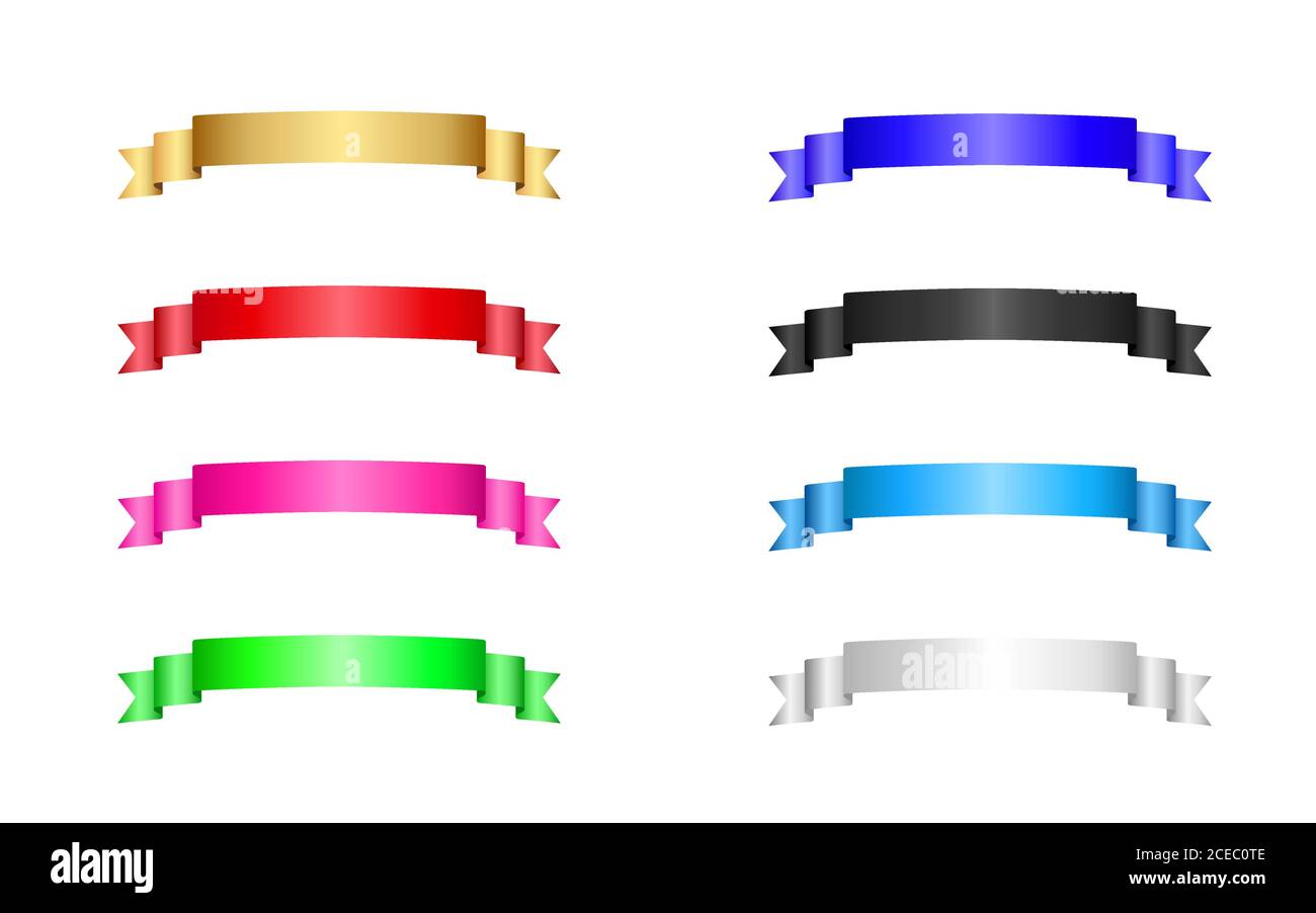colorful ribbon set on the white background Stock Vector Image & Art ...
