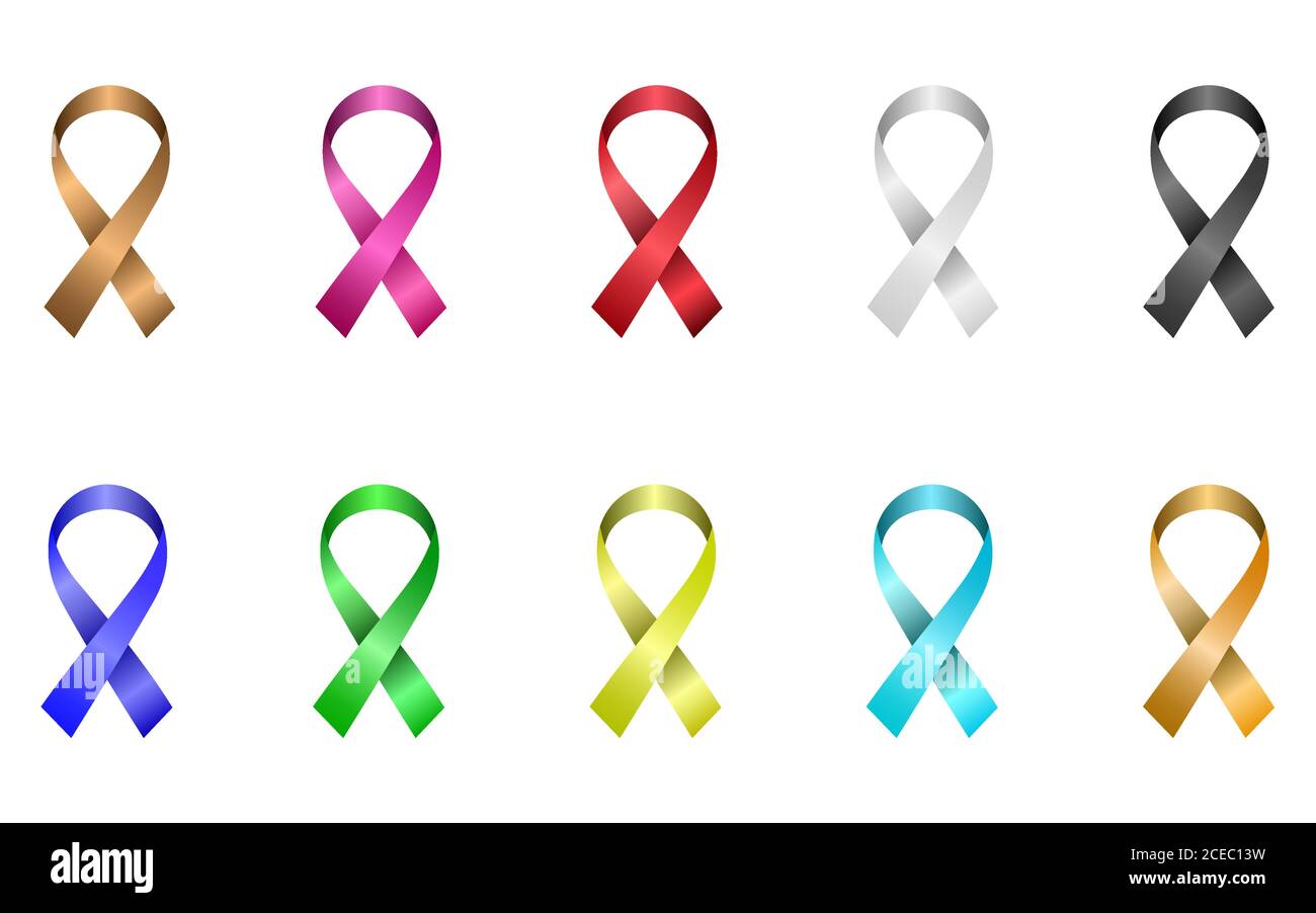 colorful ribbon set on the white background Stock Vector Image & Art ...