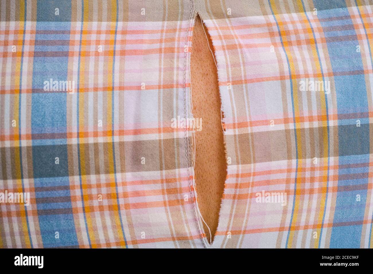 Torn Stretch Jersey Fabric Distressed Holes Stock Photo 508661167