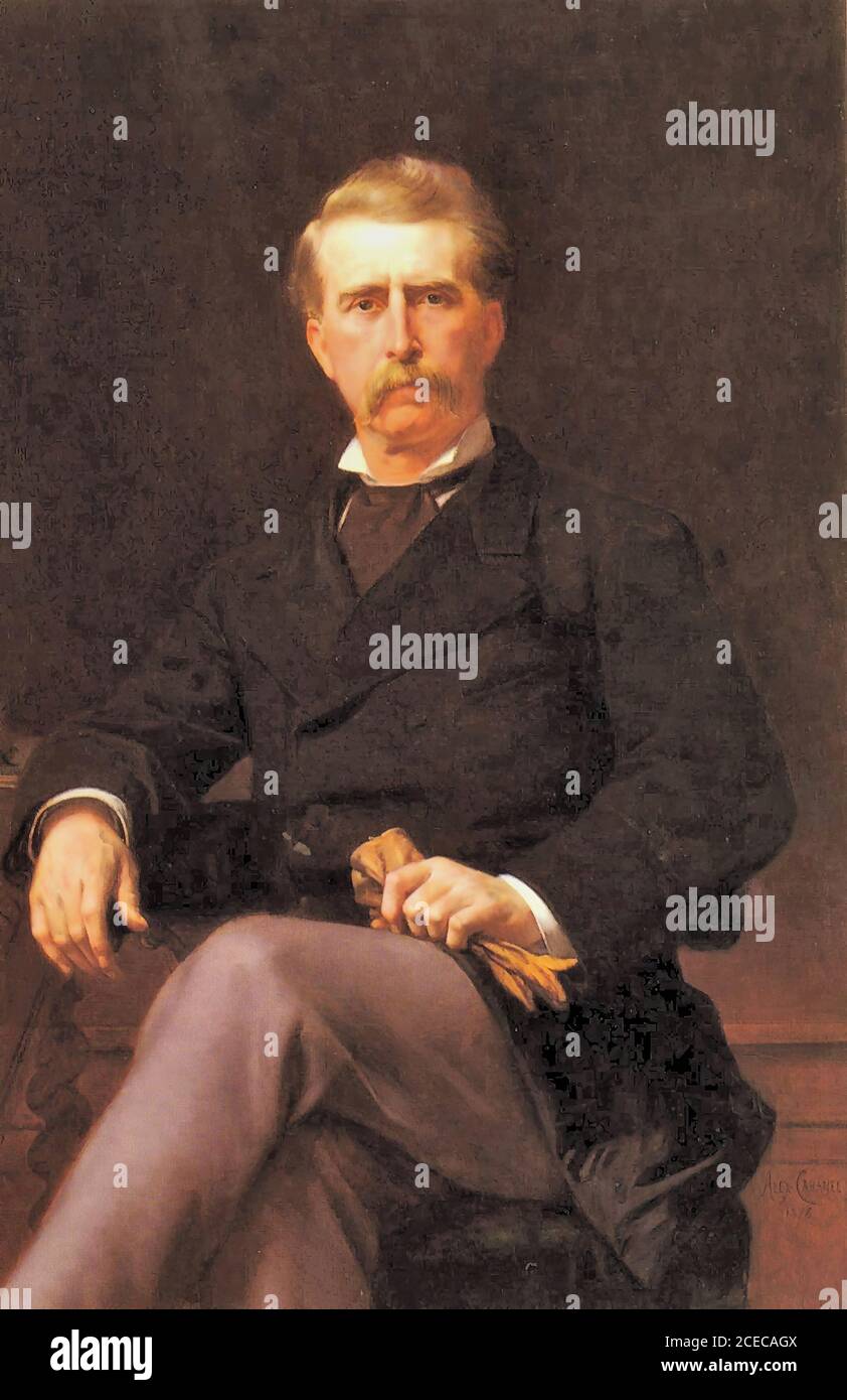 Cabanel Alexandre - Portrait De John William Mackay (1831-1902) - French School - 19th  Century Stock Photo