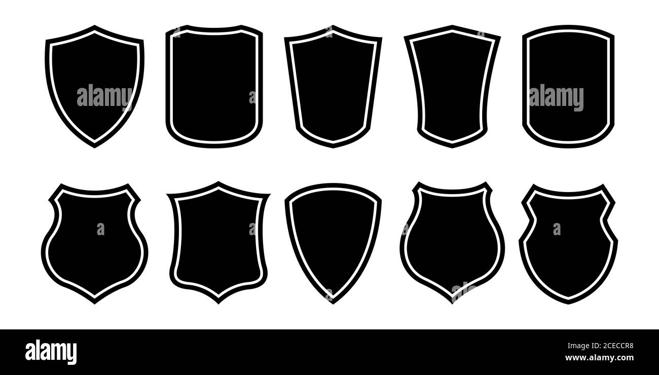 Shields set collection Stock Vector