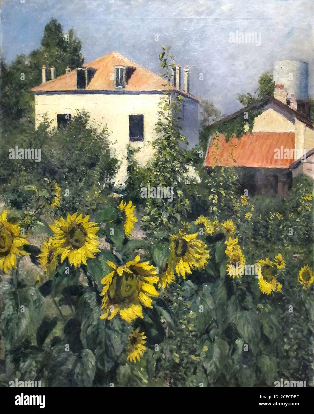 Caillebotte Gustave Sunflowers Garden at Petit Gennevilliers French