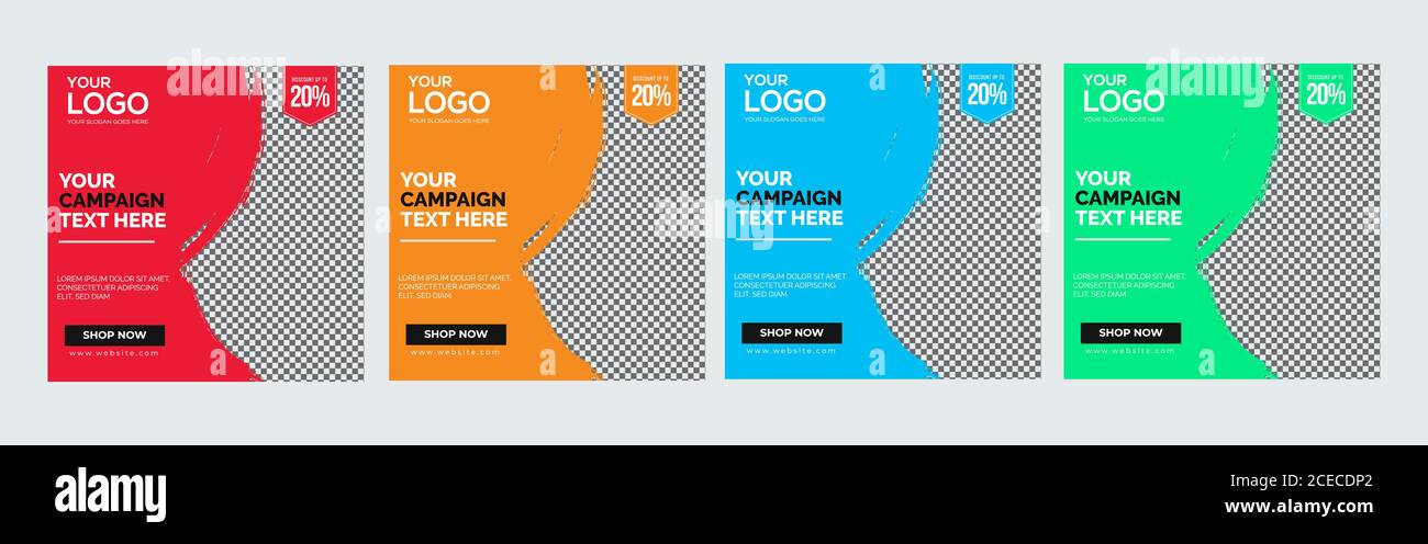 social media post Set of Editable minimal square banner template Stock ...