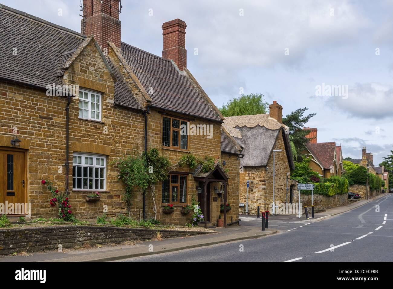 Street view in the pretty village of Chapel Brampton, Northamptonshire