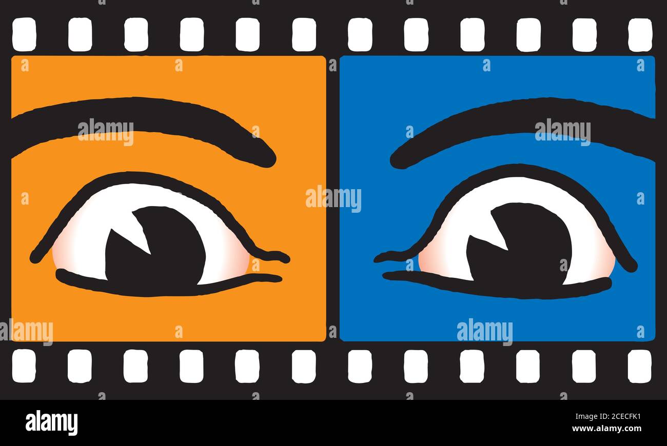 Eyes on film Stock Vector Image & Art - Alamy