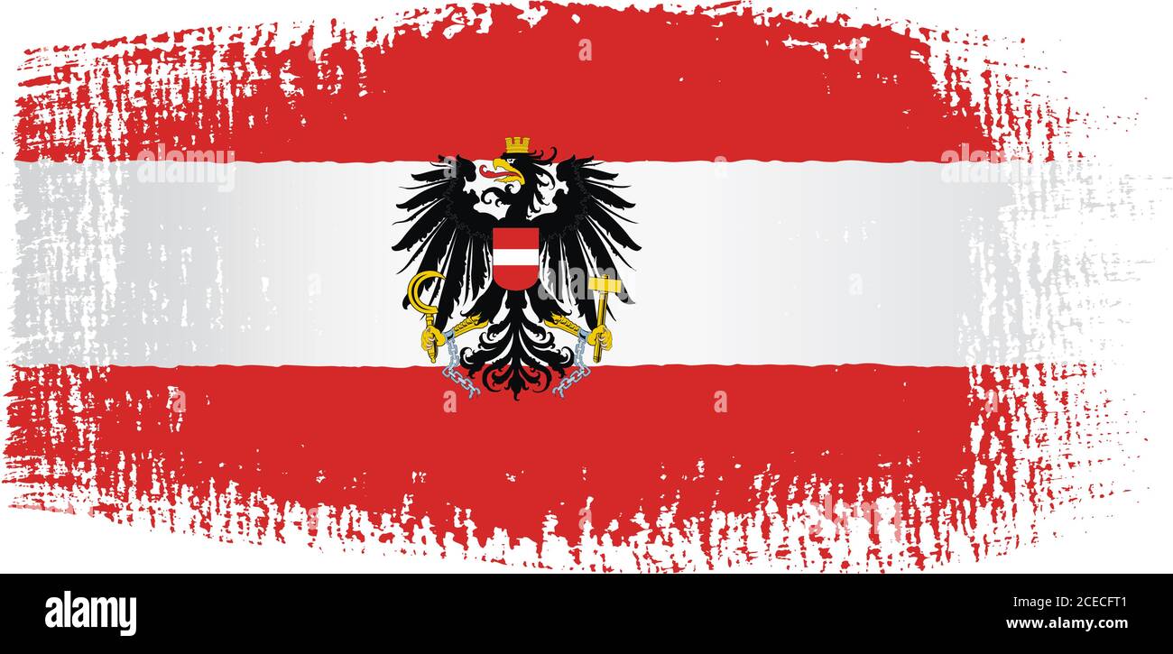Austria flag brushstroke Stock Vector