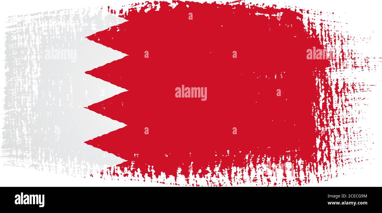 Bahrain flag brushstroke Stock Vector