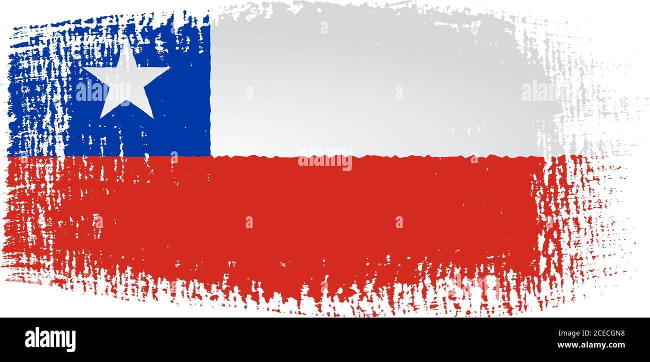 Chile flag brushstroke Stock Vector