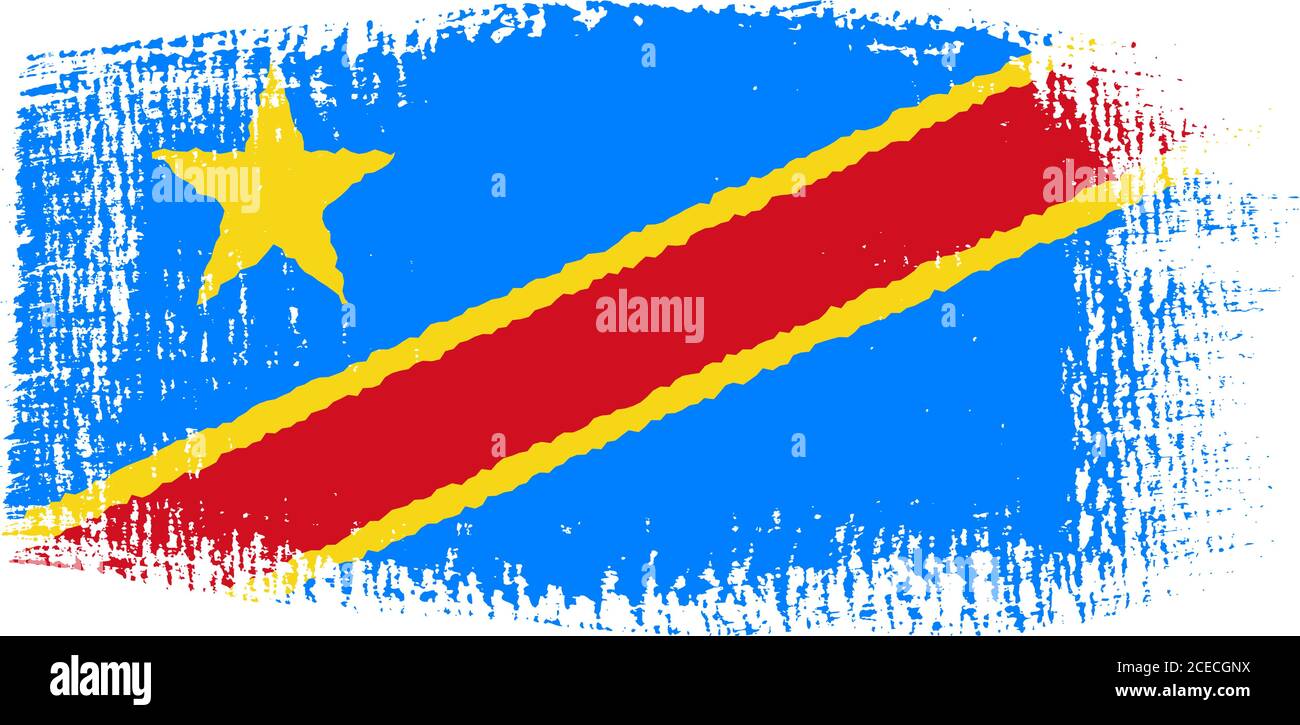 Republic congo flag grunge Stock Vector Images - Alamy