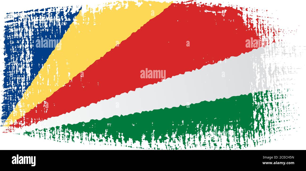 Seychelles flag brushstroke Stock Vector