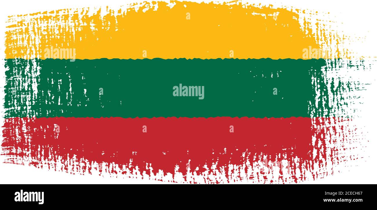 Lithuania flag brushstroke Stock Vector