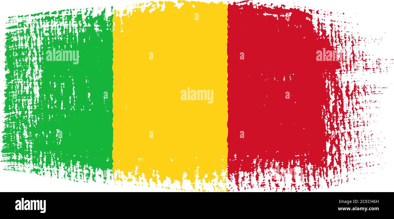 Mali flag brushstroke Stock Vector