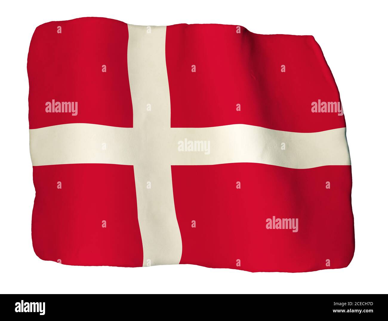 Denmark plasticine flag Stock Photo