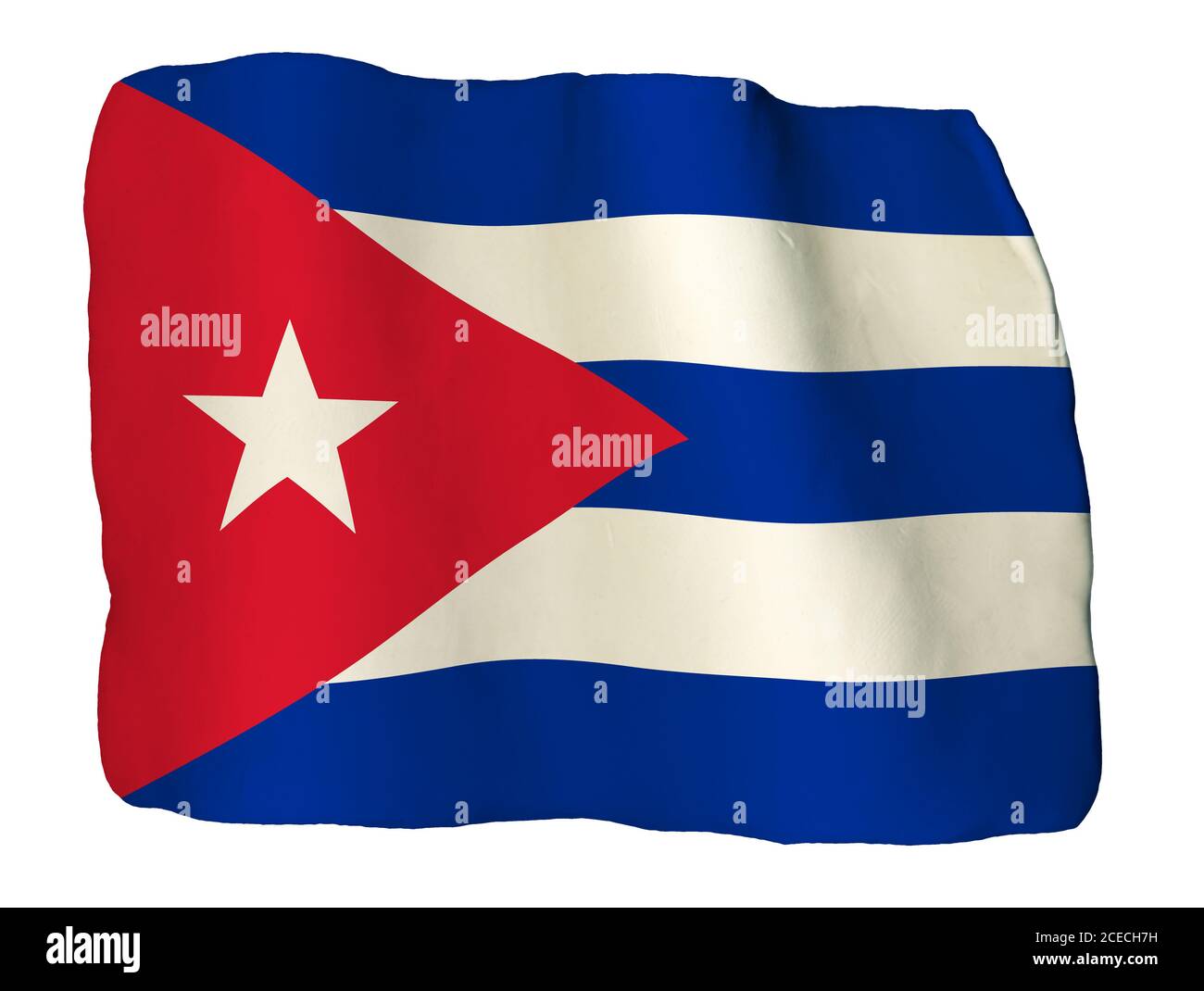 Cuba plasticine flag Stock Photo