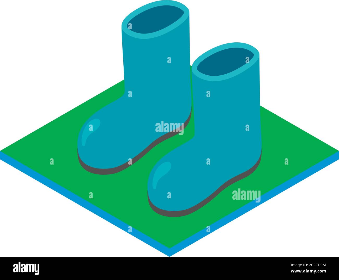 Rain boots icon, isometric style Stock Vector