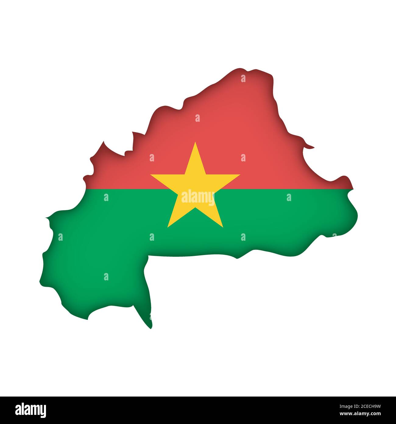 Burkina Faso map flag Stock Vector Image & Art - Alamy