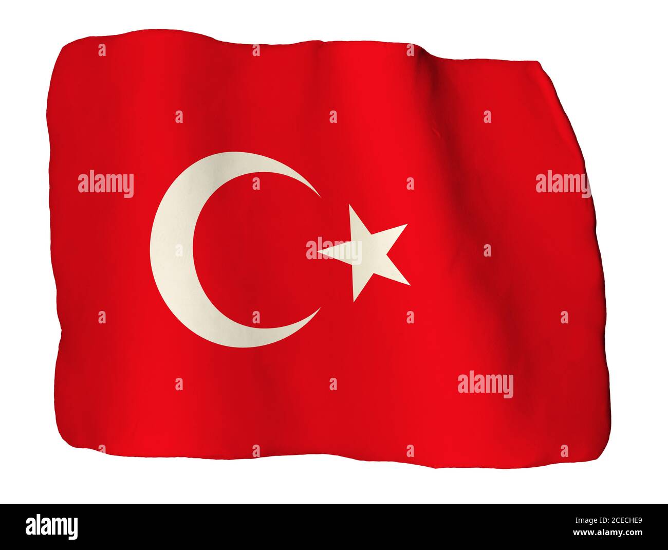 Turchia , turca ,  bandiera, plastilina,  plasticine, geografia, grafica, illustrazione, nazione, isolato,  nazionale, simbolo, Stock Photo