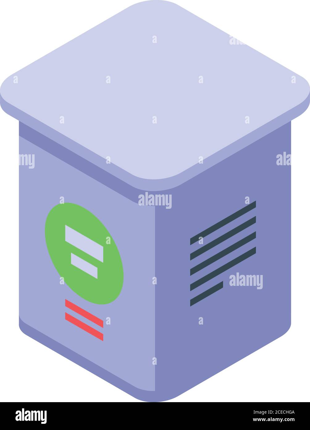 Farm sugar box icon, isometric style Stock Vector