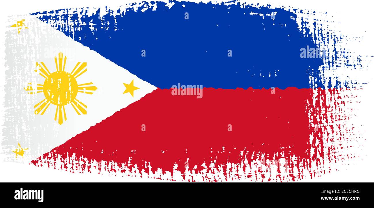 Philippines flag brushstroke Stock Vector