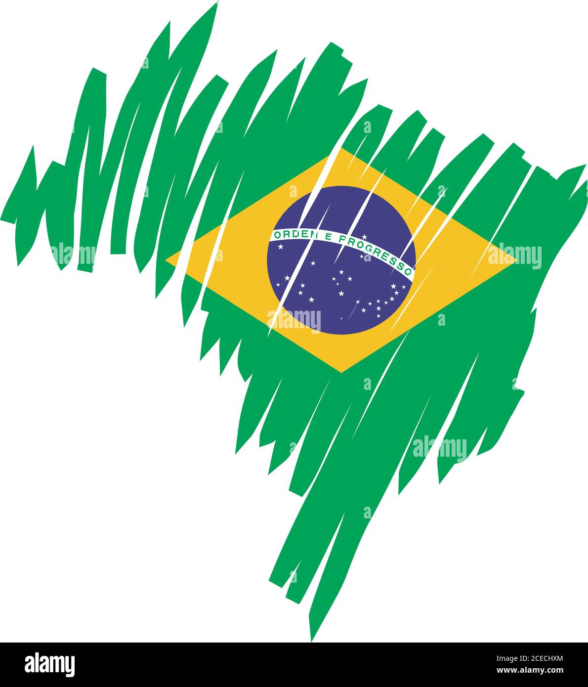 Brazil sketch flag map Stock Vector Image & Art Alamy