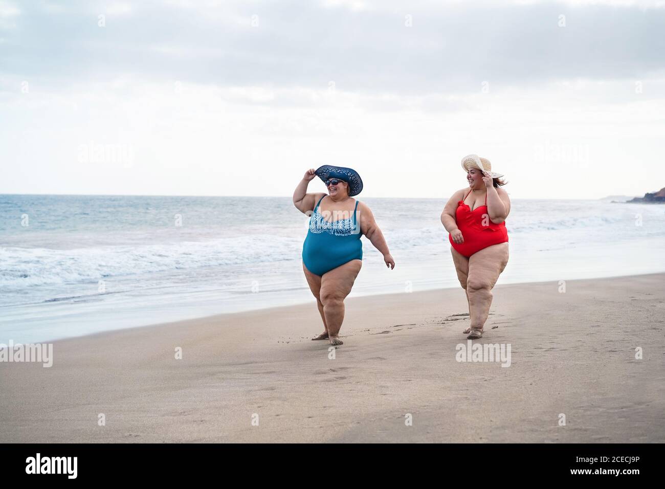 Large Fat Lady On Beach High Resolution Stock Photography And Images Alamy