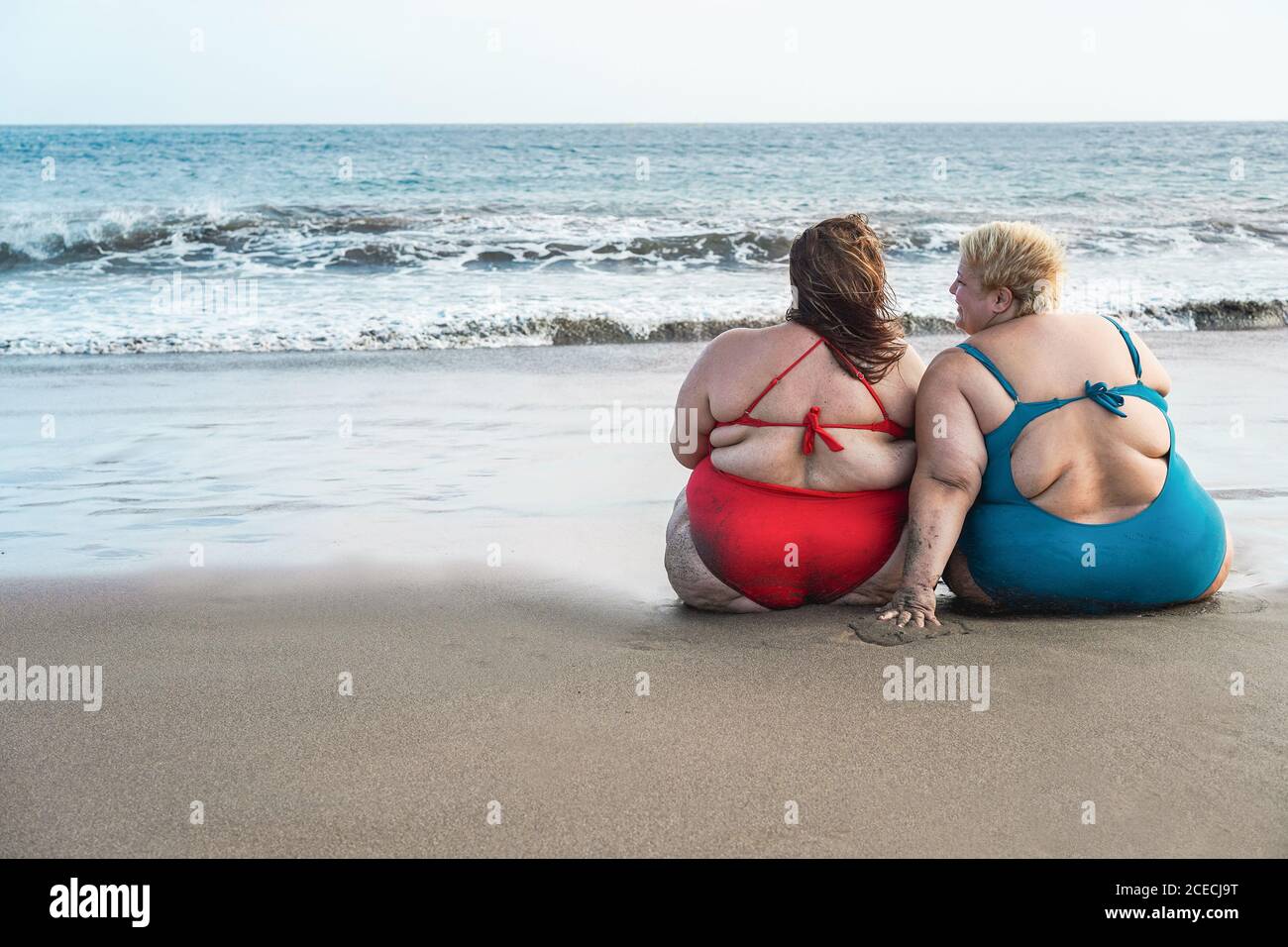 plus size women on the beach