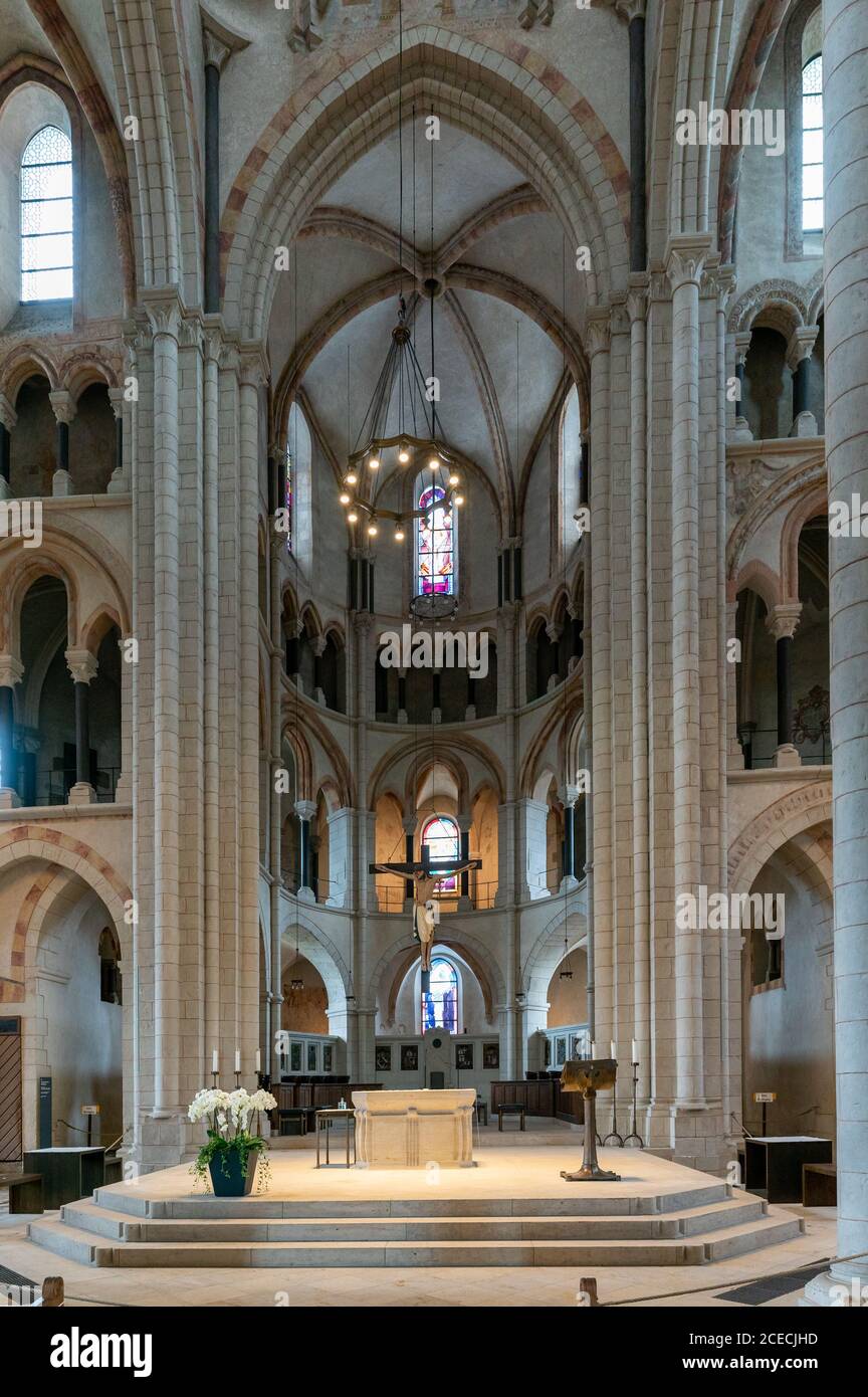 Limburg, Hessen / Germany - 1 August 2020: interior view of the historic Limburg cathedral Stock Photo