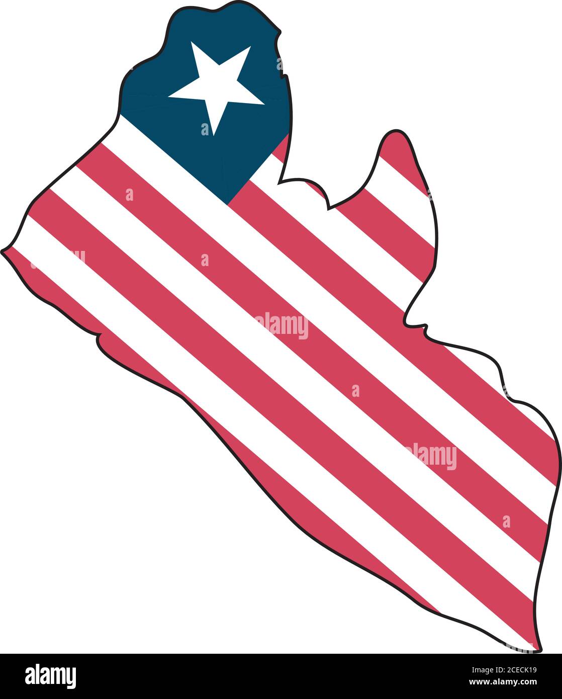 Liberia map flag Stock Vector Image & Art - Alamy