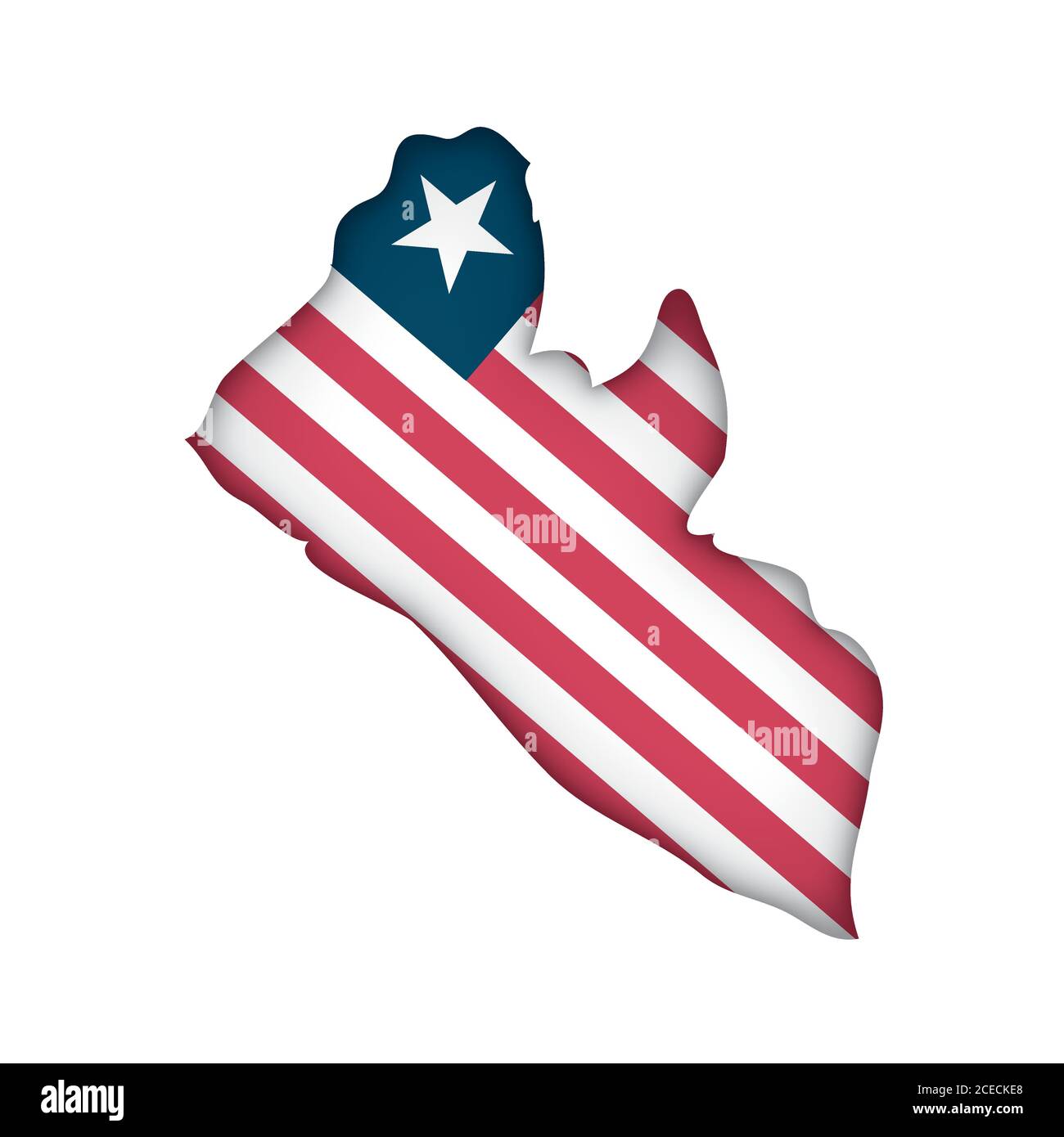 Stylized vector liberia map hi-res stock photography and images - Alamy