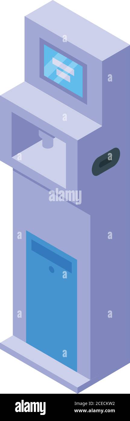 Disinfection kiosk icon, isometric style Stock Vector