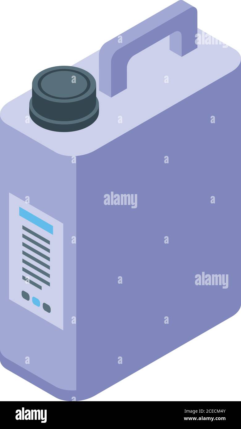 Disinfector canister icon, isometric style Stock Vector