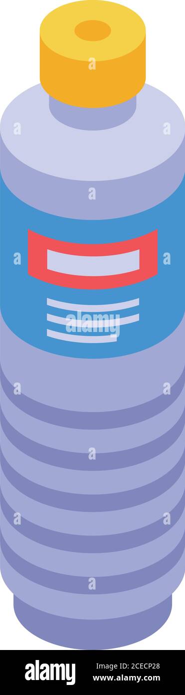 Disinfection bottle icon, isometric style Stock Vector