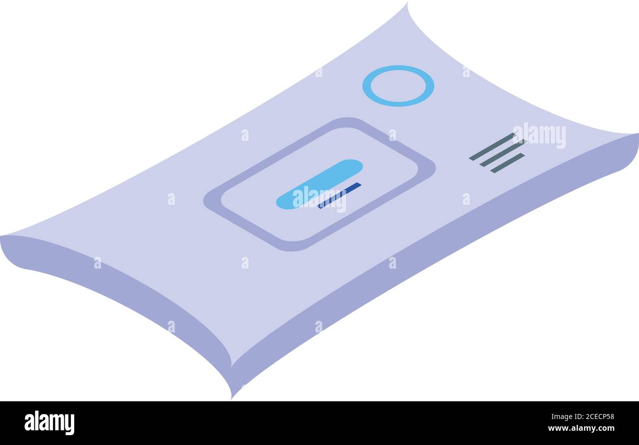 Wet wipes icon, isometric style Stock Vector