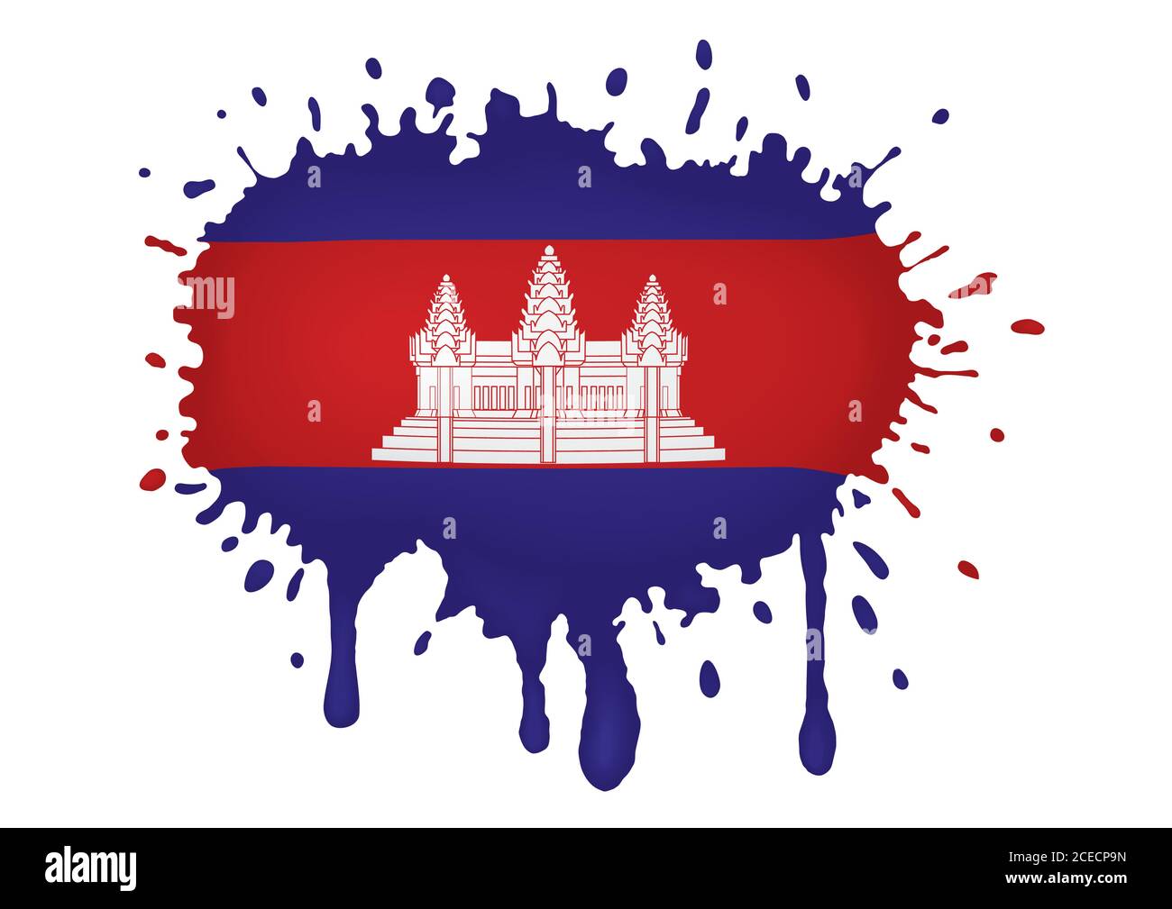 Flag Cambodia Stock Vector