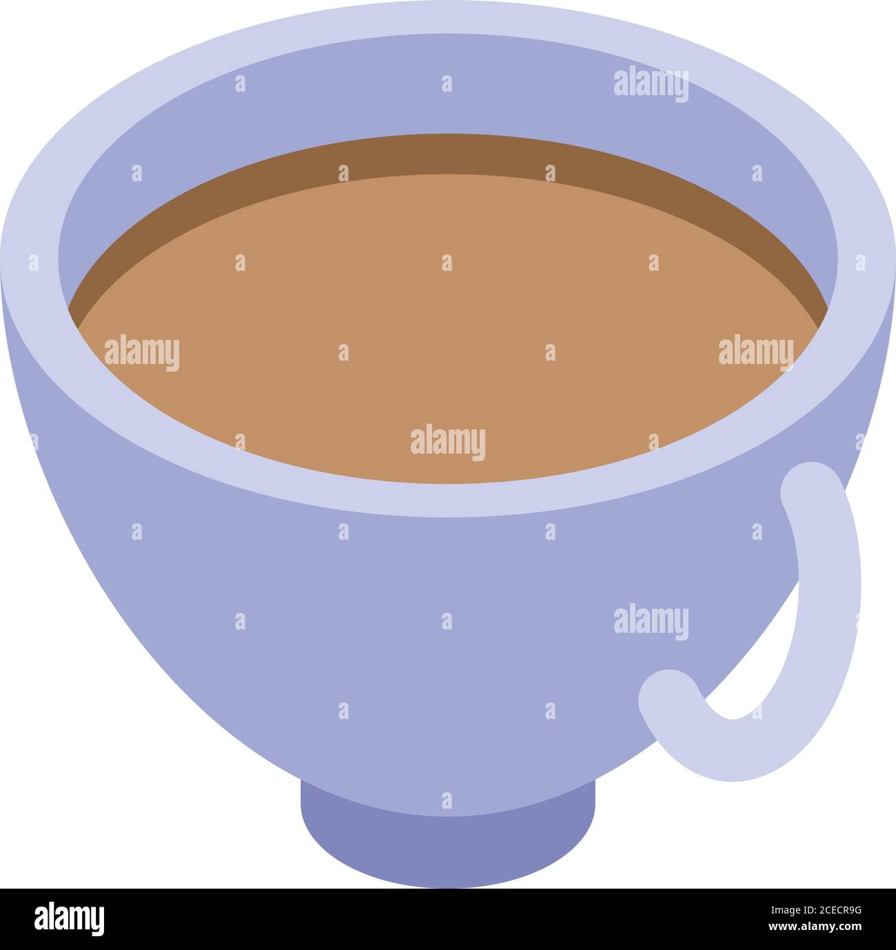 Detox coffee cup icon, isometric style Stock Vector
