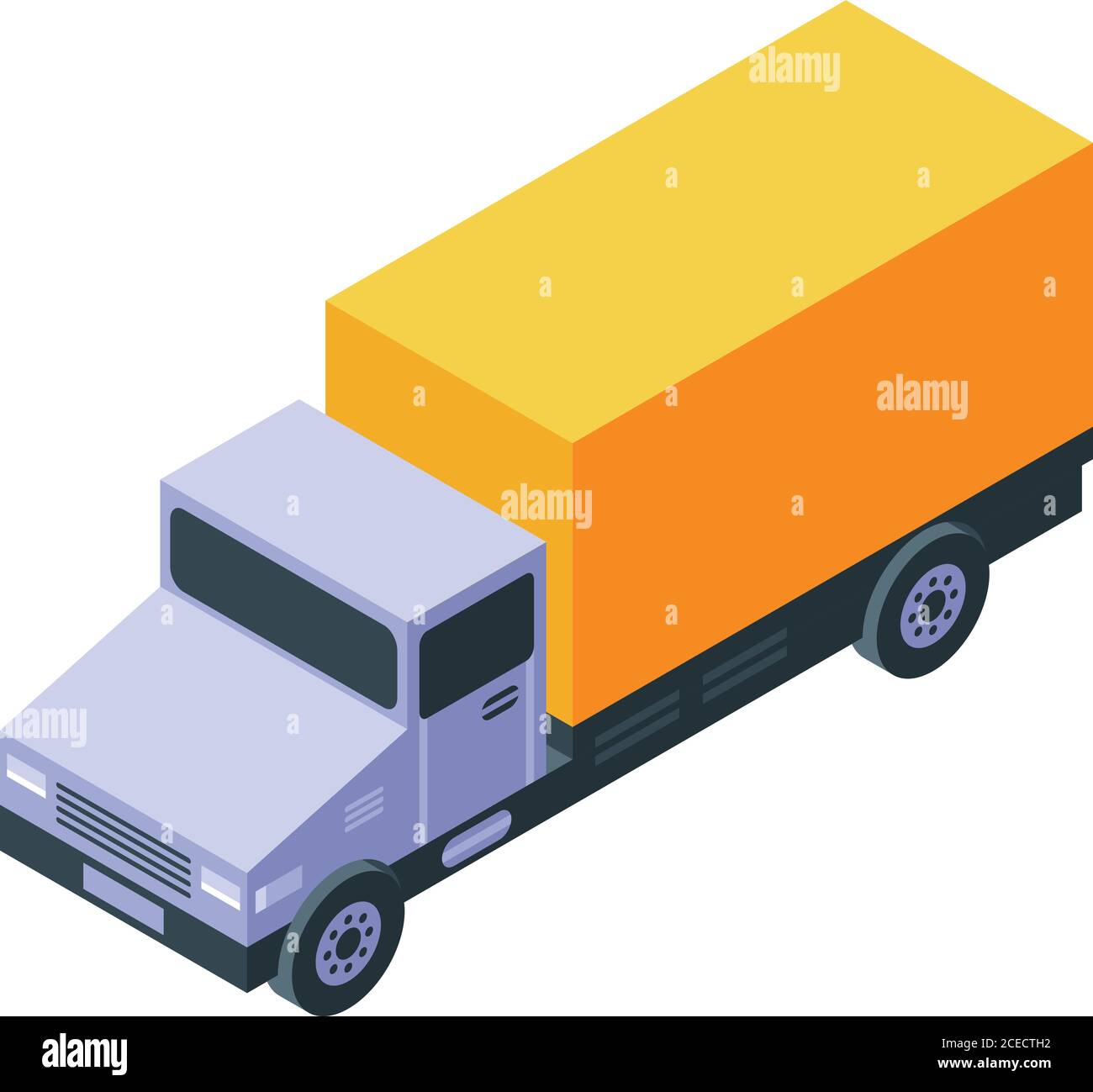 International truck home delivery icon, isometric style Stock Vector