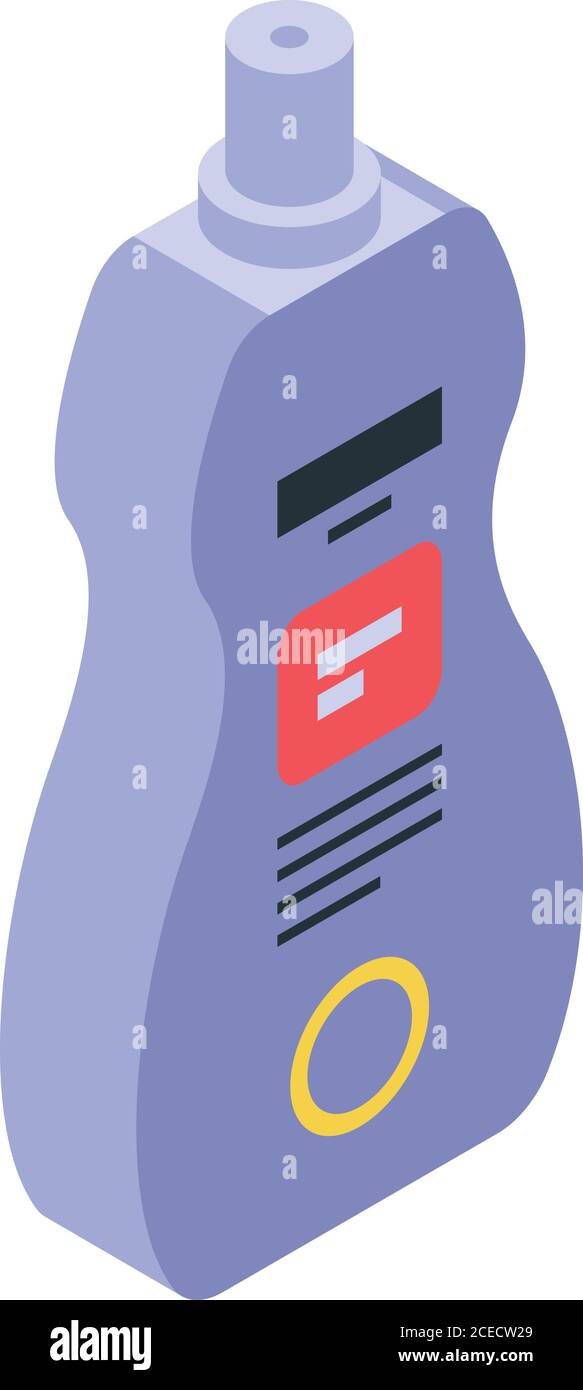 Softener bottle icon, isometric style Stock Vector