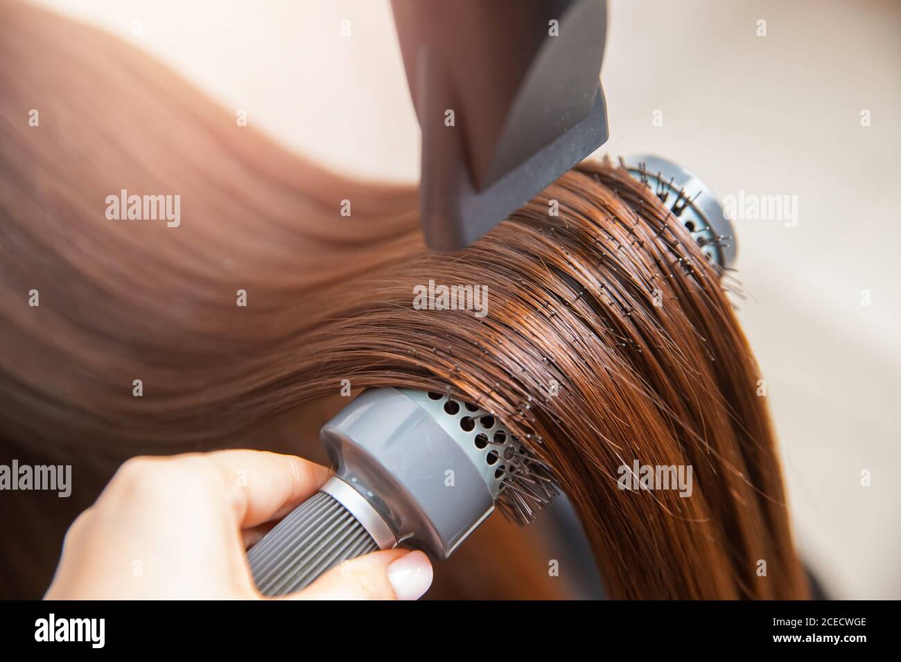 Hair dryer comb scissors iron hi-res stock photography and images - Alamy