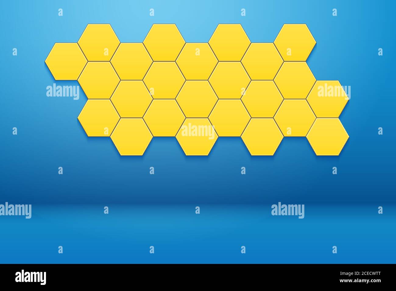 Honeycomb Hexagon Wall Decor Stock Vector