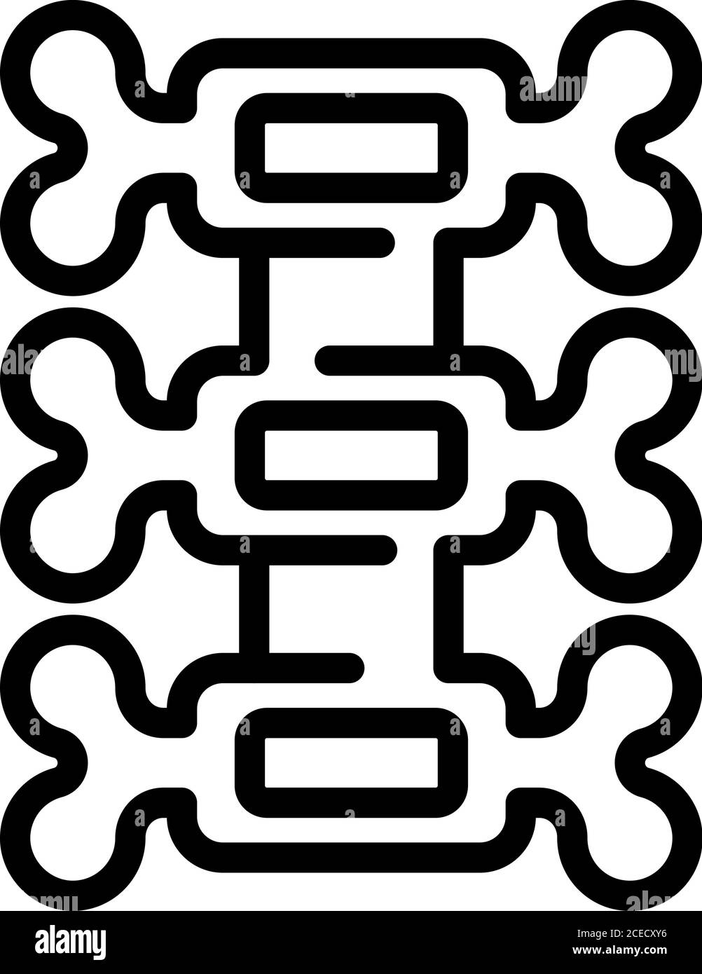 Handicapped spine icon, outline style Stock Vector Image & Art - Alamy