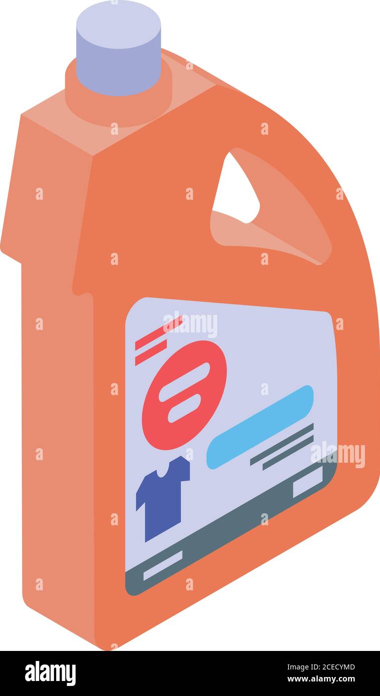 Softener color clothes icon, isometric style Stock Vector