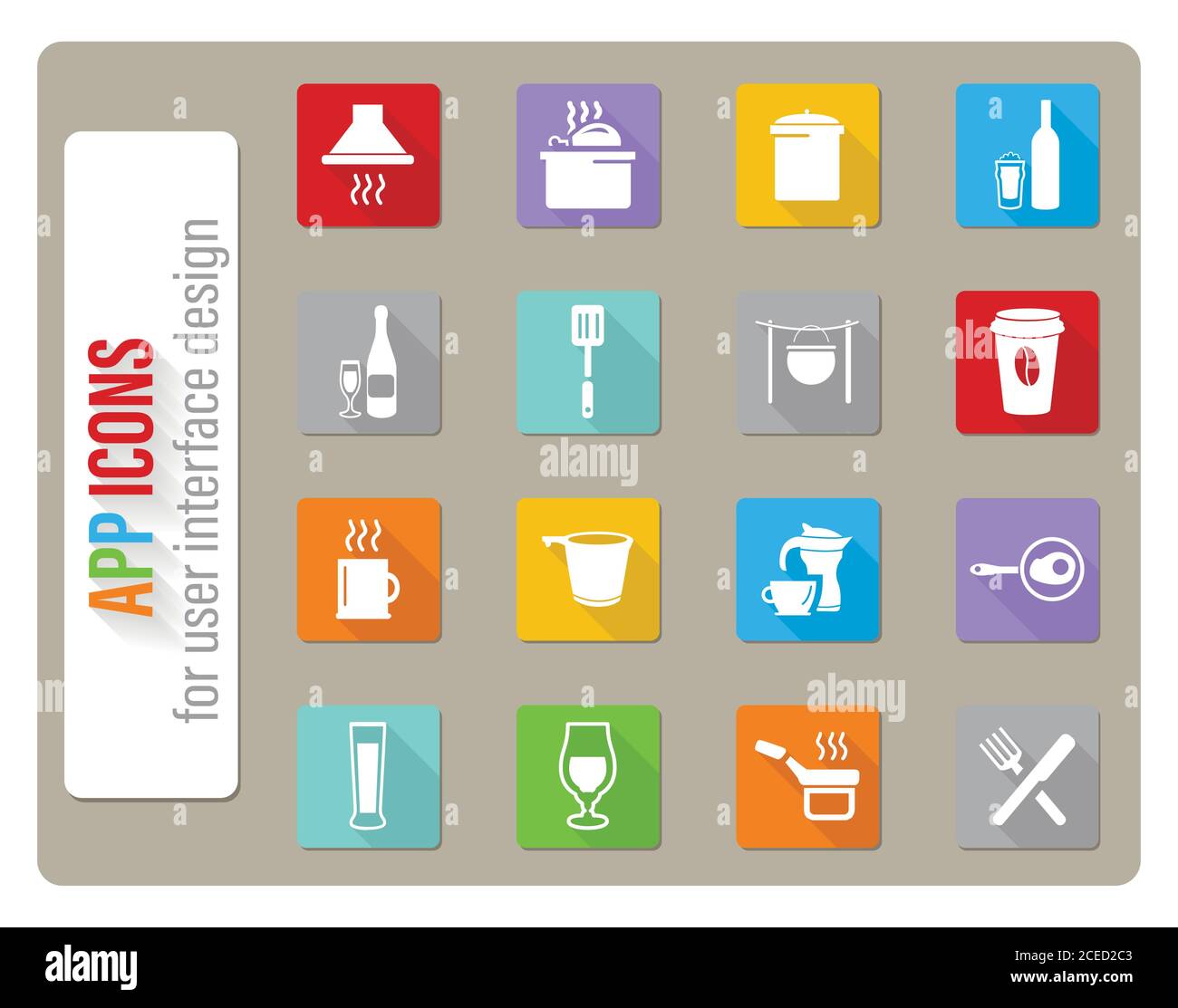 food and kitchen icon set Stock Vector Image & Art - Alamy