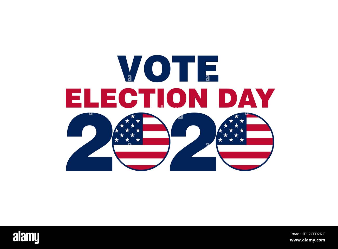 a simple vote election day 2020 slide card illustration graphic Stock Photo