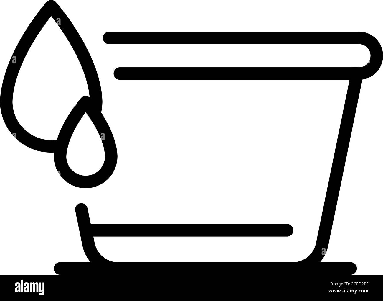 Softener basin icon, outline style Stock Vector