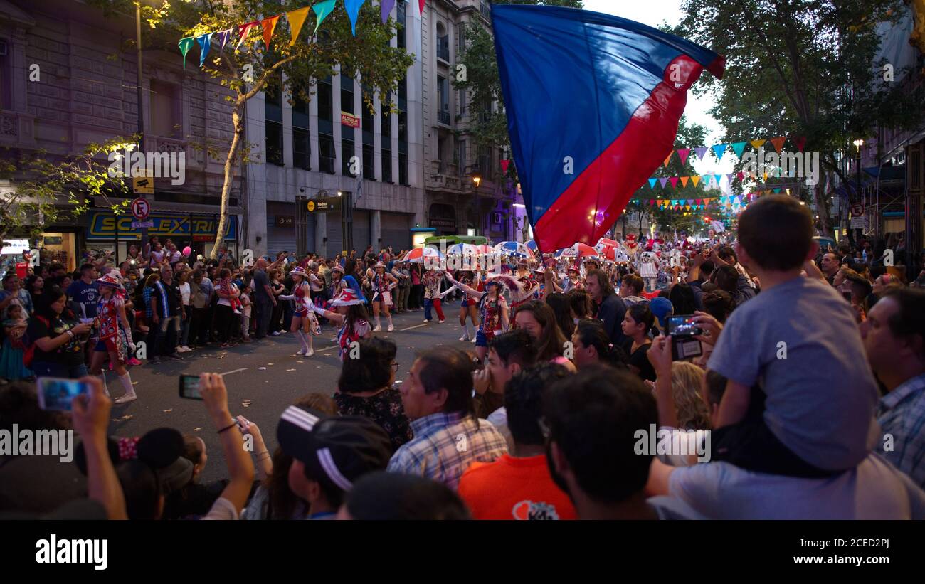 BUENOS AIRES, ARGENTINA MARCH 4, 2019 Carnival in Buenos Aires Stock