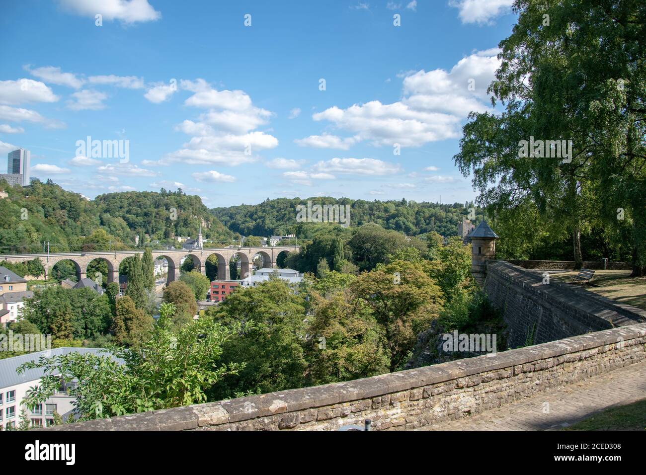 Beautiful shot of the Castle Bridge of the Casemates du Bock Stock Photo
