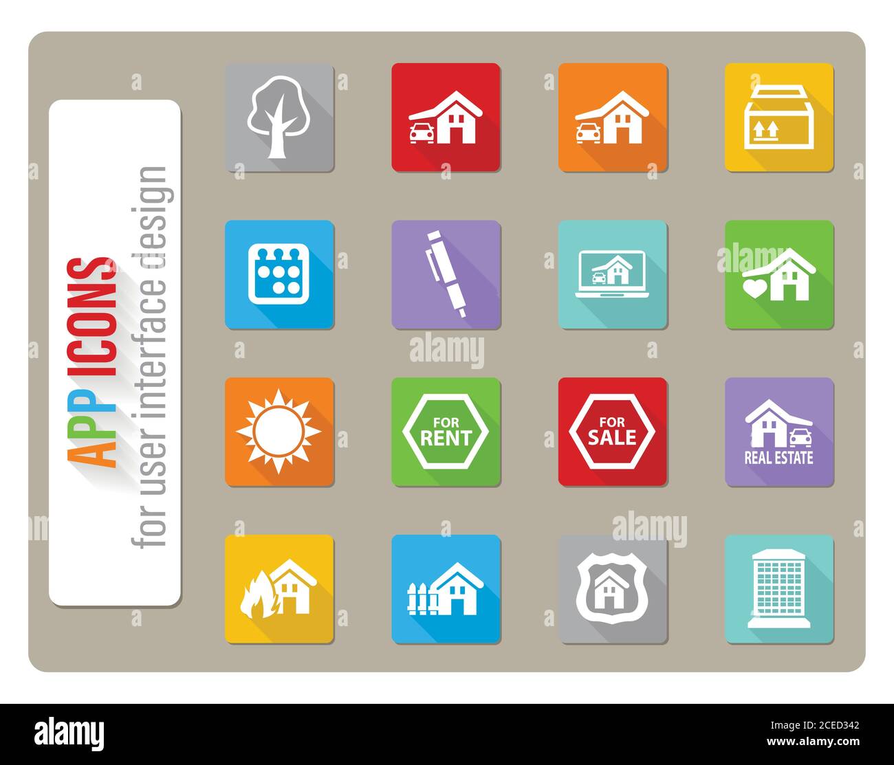 real estate icon set Stock Vector Image & Art - Alamy