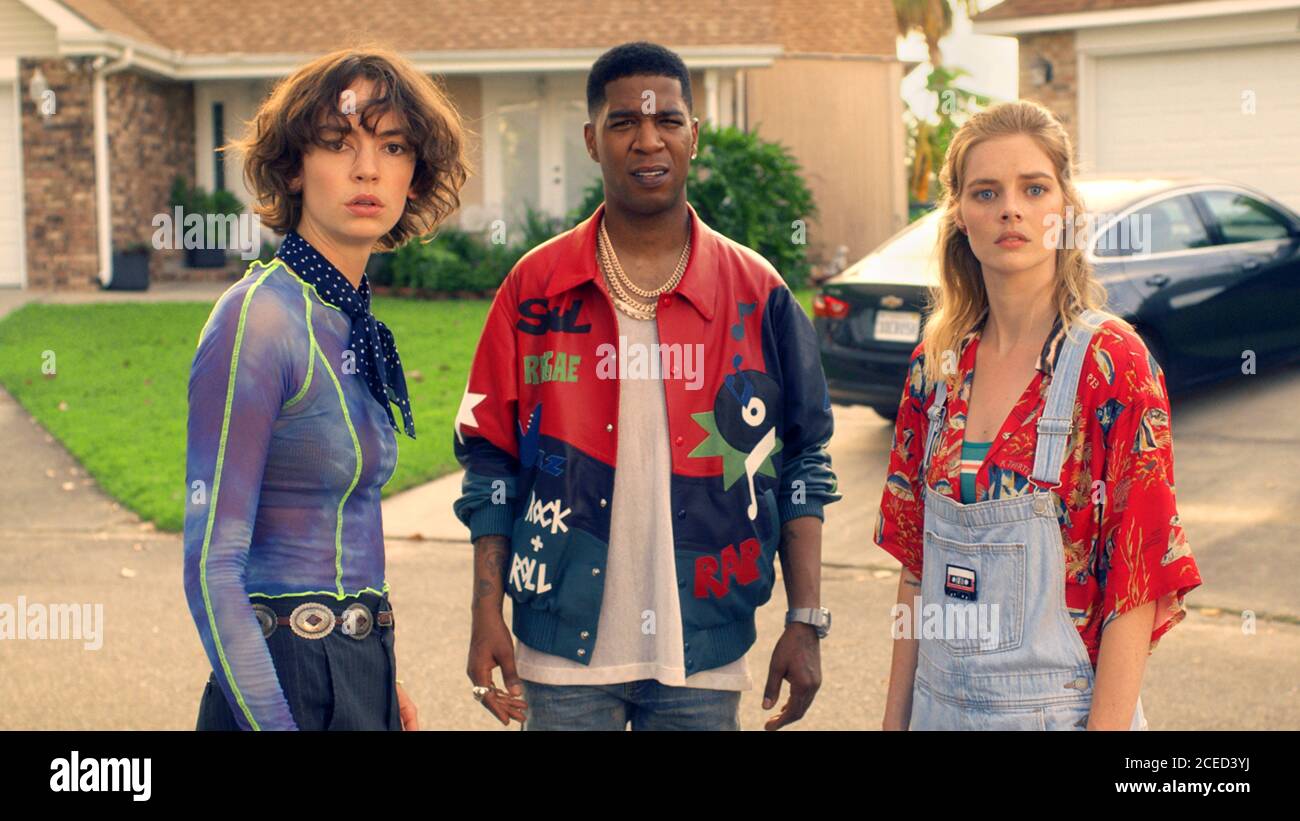 Bill & Ted Face the Music (2020) directed by Dean Parisot and starring Brigette Lundy-Paine, Kid Cudi and Samara Weaving. The Wyld Stallyns return in middle age to fulfil their destiny. Stock Photo